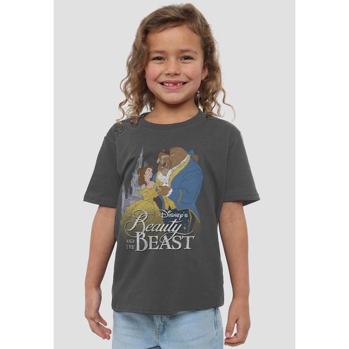 Actual product image Beauty And The Beast Childrens/Kids Belle Beast Castle T-Shirt (104)
