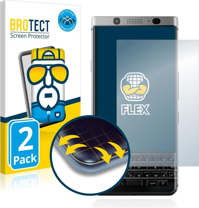 Produktbild BROTECT Full-Cover Displayschutz (2 Stück, Blackberry KEYone)