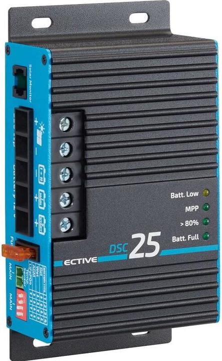 Image du produit Ective MPPT Régulateur de charge solaire DSC25 Régulateur solaire 350WP 25A pour 2 batteries 12V PV