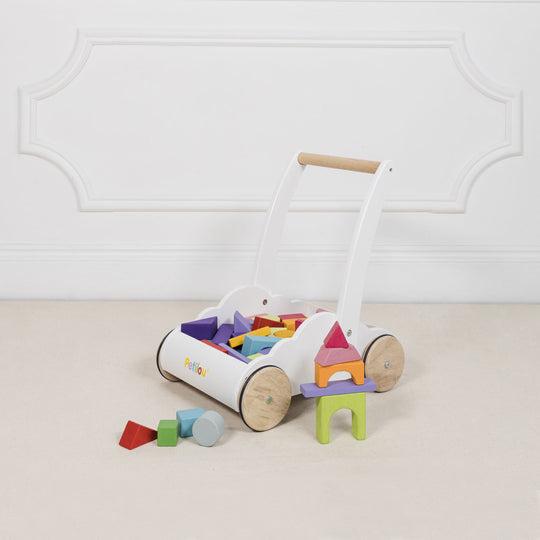Produktbild Le Toy Van Lauflernwagen mit Klötzen in Regenbogenfarben