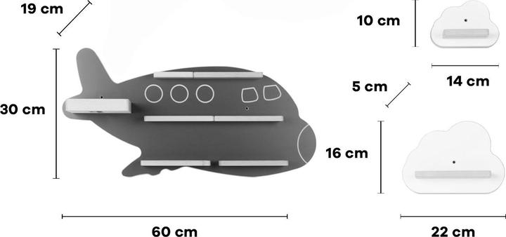 Produktbild VCM Regal Flugzeug Wolken Toniebox Tonies