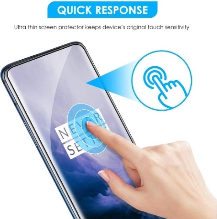 Actual product image Screenguard OnePlus 7T Pro Full Screen Protective Glass Film 2.5D 9H (1 Piece, OnePlus 7T Pro)