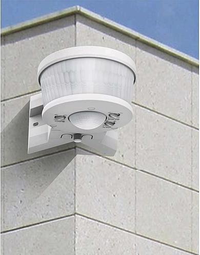 Actual product image EGB Motion detector 270white with sneak-by guard and corner mounting base (15 m)