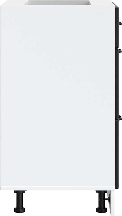 Produktbild VidaXL Küchen-Unterschrank Lucca Schwarz Holzwerkstoff Spülenunterschrank (60 x 46 x 81.5 cm)