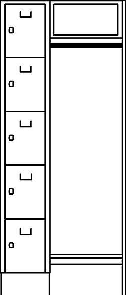 Actual product image Wolf locker room wardrobe system (85 cm, 185 cm)