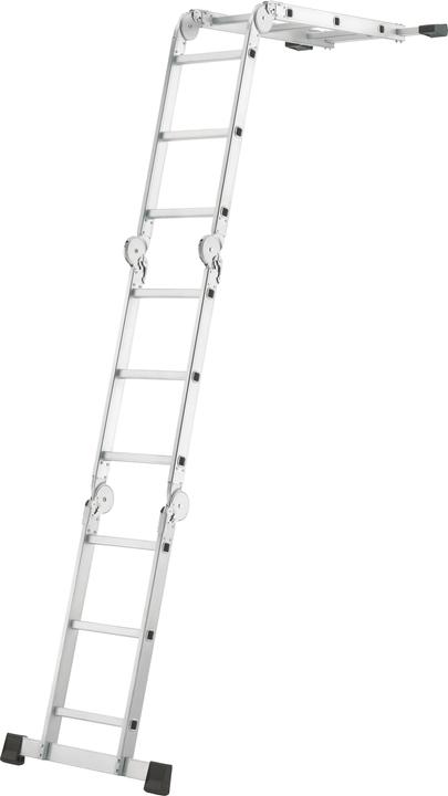 Actual product image Hailo M60, aluminium universal ladder, 4x3 rungs (Multi-purpose ladder, 332 cm)