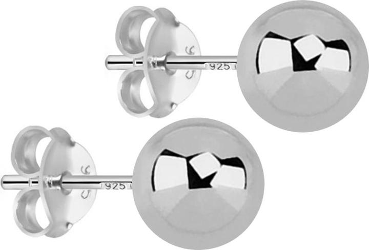 Star Piercing Ohrstecker mit Kugel silber (ohne Messing, 925 Sterlingsilber)