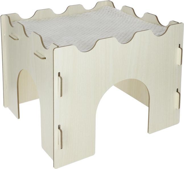 Actual product image Kerbl Cat castle 37x37x30 cm with cushion (Cat scratching toy)