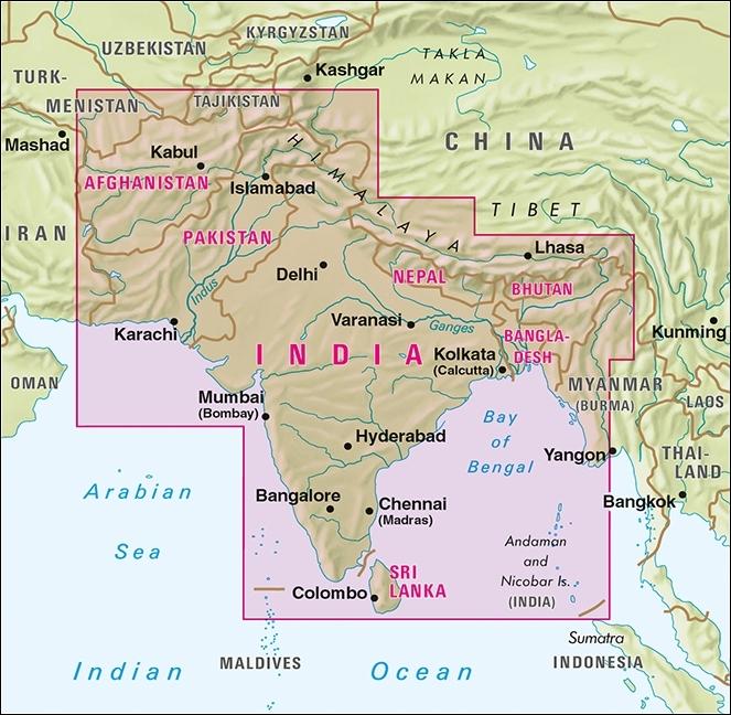 Produktbild Map Landkarte India