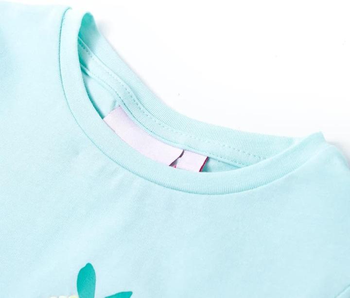 Produktbild VidaXL Kinder-T-Shirt Hellblau 128,Material: 95 % Baumwolle. 5 (128)