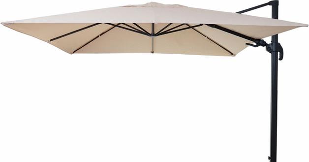 Image du produit Swisshandel24 Parasol de signalisation pour la restauration, 3x3m (Ø4,24m) orientable, polyester alu/acier 23kg - (3 m)
