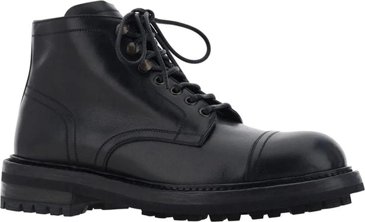Dolce & Gabbana Lace-Up Leather Boots (39.5)