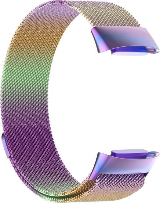 Image du produit Cover-Discount Fitbit Charge 5 - Bracelet milanais en acier inoxydable arc-en-ciel (Acier inoxydable, Lot)