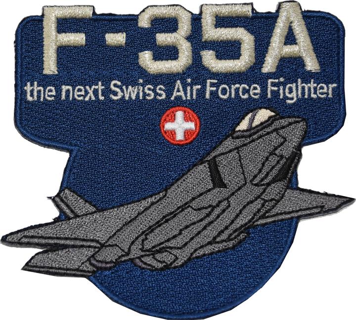 Actual product image Pinex F-35 Lighnting embroidered badge 85mm x 90mm
