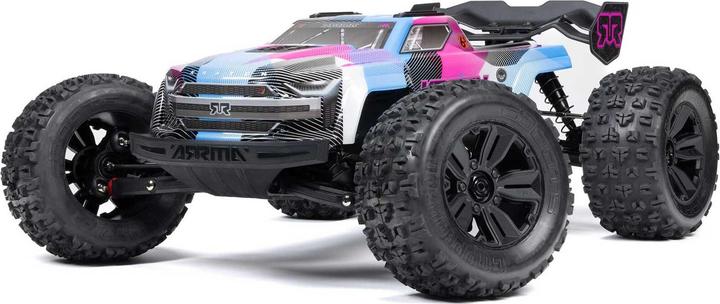 Image du produit Arrma KRATON 6S V6 4X4 1/8 BLX Brushless Speed Monster Truck RTR, Blau/Pink (RTR Prêt à fonctionner)