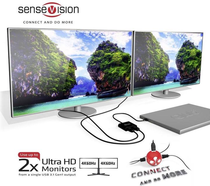 Image du produit Club 3D CSV-1477 USB A à DisplayPort (DP, 9.30 cm)