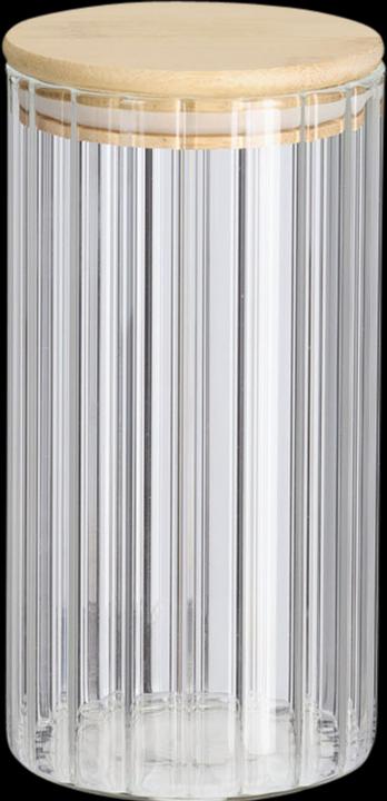 Produktbild Zeller Present Vorratsglas "Rillen" m. Bambusdeckel, 850 ml (0.85 l)