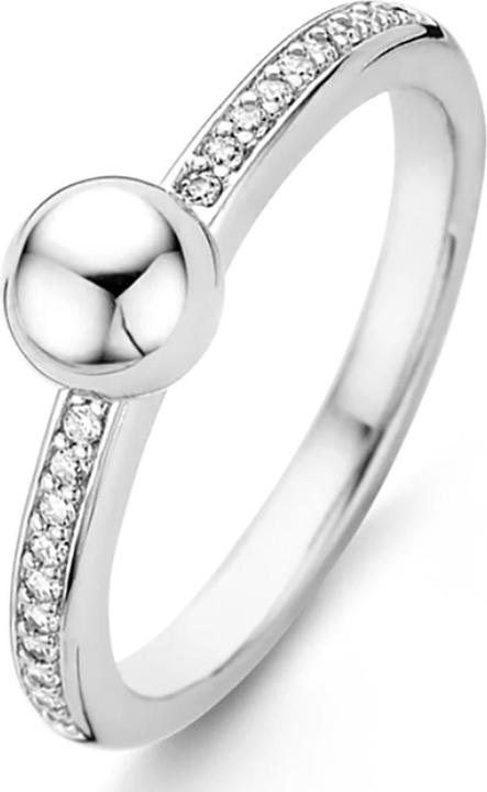 Ti Sento Milano Ring mit Kugel und Zirkonia 12136ZI (56, 925 Silber)