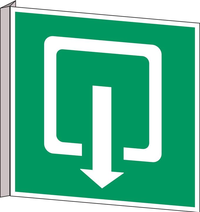 Actual product image Brady BI 372-250X250-B0455, Flag and angle signs - Output