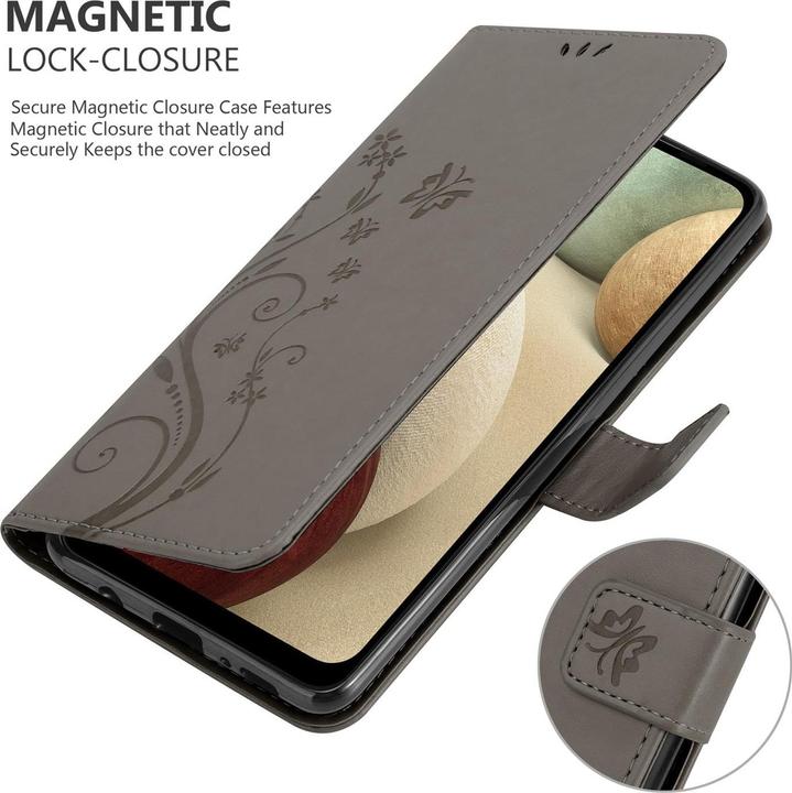 Actual product image Cadorabo Flower Book Cover (Samsung Galaxy M12, Samsung Galaxy A12)