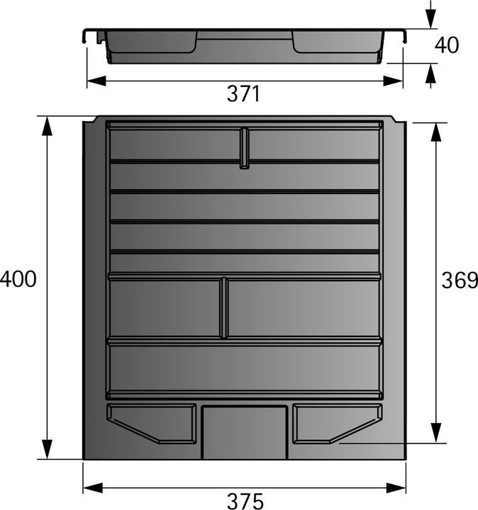 Actual product image Hettich Writing material drawer, height 40 mm (1 pcs.)