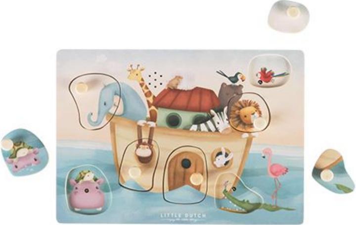 Image du produit Little Dutch Puzzle de préhension sonore Arche de Noé (7 pièces)