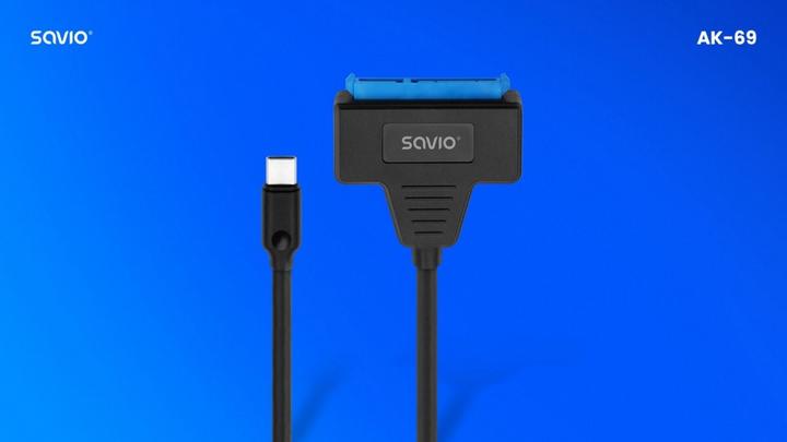 Produktbild Savio AK-69 Adapter USB-C 3.1 Gen 1 (M) - SATA (F) für 2 5 Laufwerke (0.25 m, USB 3.1)
