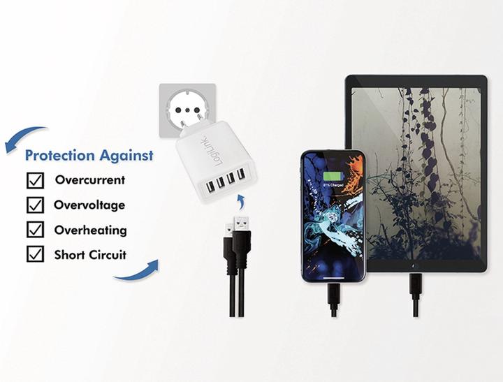 Produktbild LogiLink USB Steckdosenadapter (24 W)