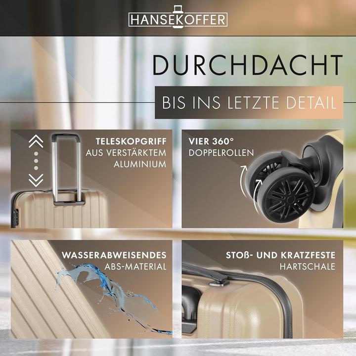 Actual product image Hansekoffer Hartschalenkoffer mit Teleskopgriff (70 l, L (90 - 115l))