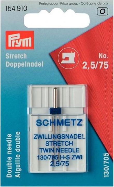 Prym Nähmaschinennadel Stretch Nr. 75 Doppel, 1 Stück