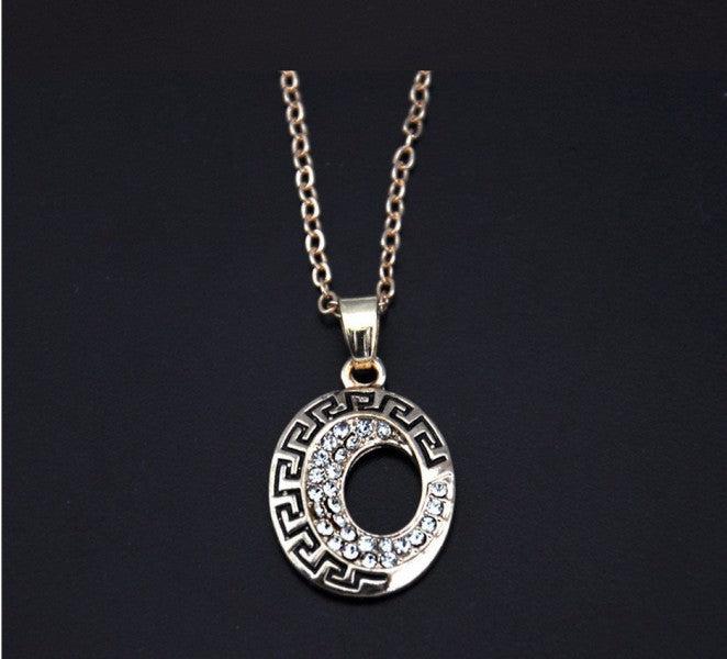 Actual product image Hermex SET Necklace + Pendant + Earrings - Golden (Zinc alloy)