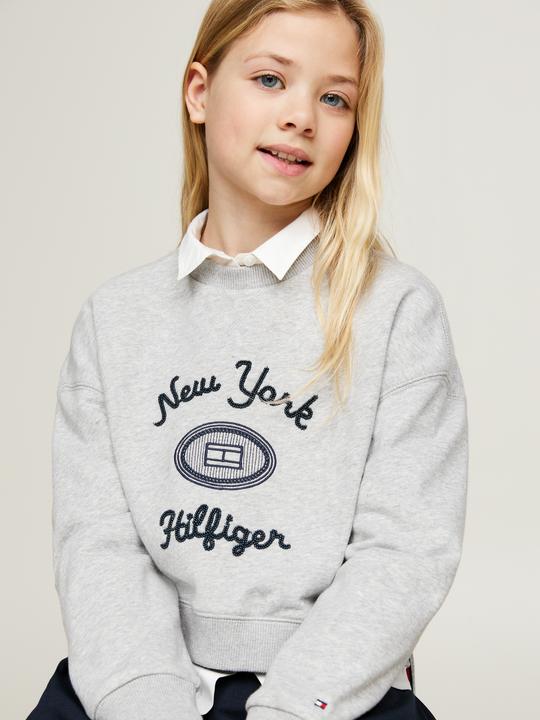 Produktbild Tommy Hilfiger Kids NY Geborduurde Sweater - Girls - Grijs - 14 jaar (14)
