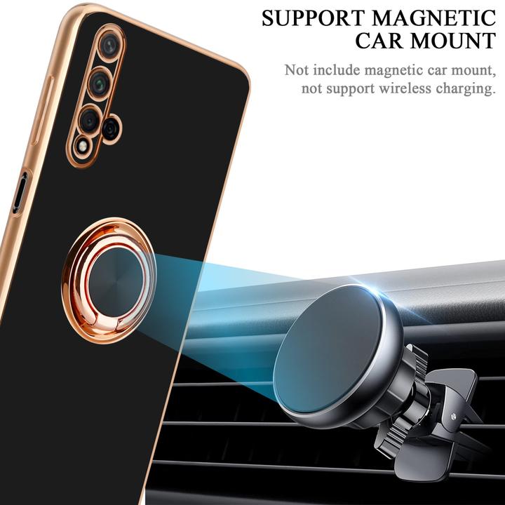 Immagine prodotto Cadorabo Custodia per Honor 20 / 20S / Huawei NOVA 5T in TPU con protezione della fotocamera e anello stile (Huawei Nova 5T, TCL 20S, K20)
