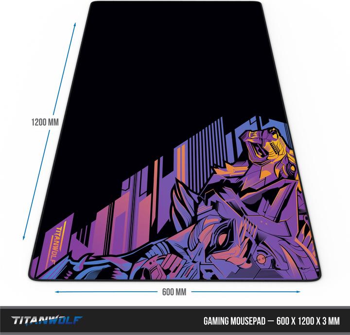 Produktbild Titanwolf Gaming Mauspad, XXXL Speed Mausmatte 1200 x 600 mm, Geschwindigkeit & Präzision, Vector Gradient (3XL)