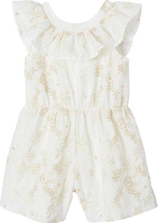 Actual product image Vertbaudet Festlicher kurzer Mädchen Jumpsuit mit gestickten Glanzblumen (98)