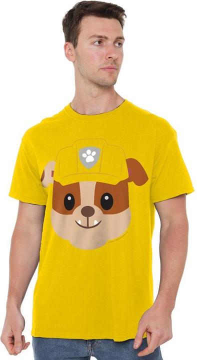 Actual product image Paw Patrol Mens Rubble Emoji T-Shirt (4XL)