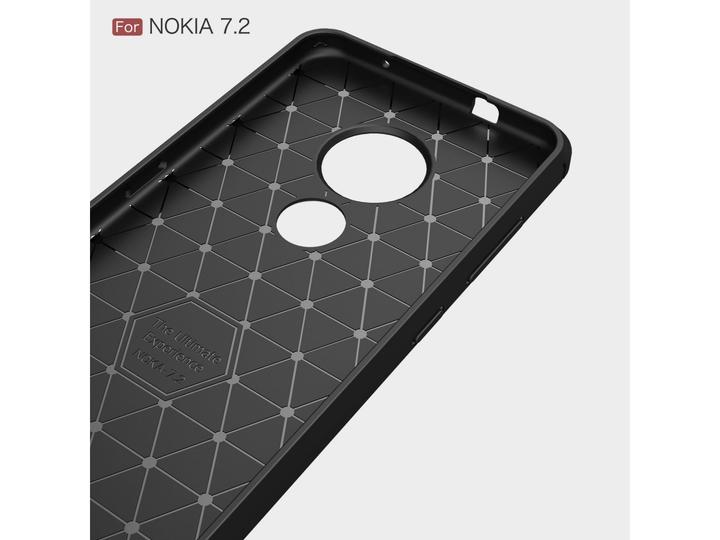 Actual product image Screenguard Nokia 7.2 Cover Carbon Brushed Soft TPU (Nokia 7.2)