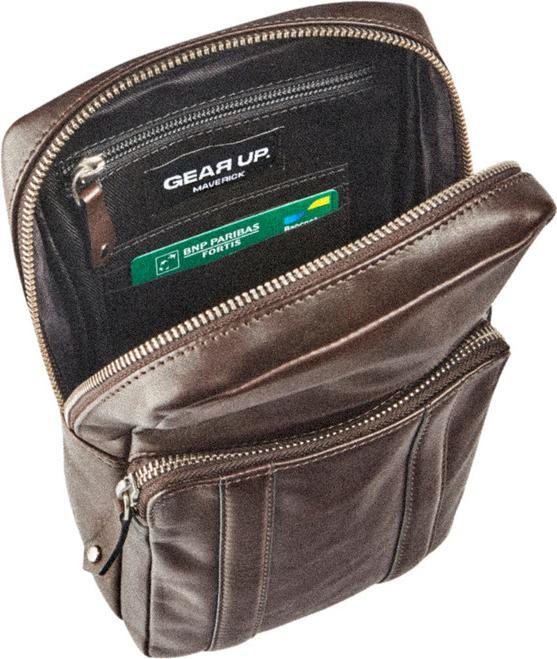 Produktbild Maverick brown lederen crossbody bruin