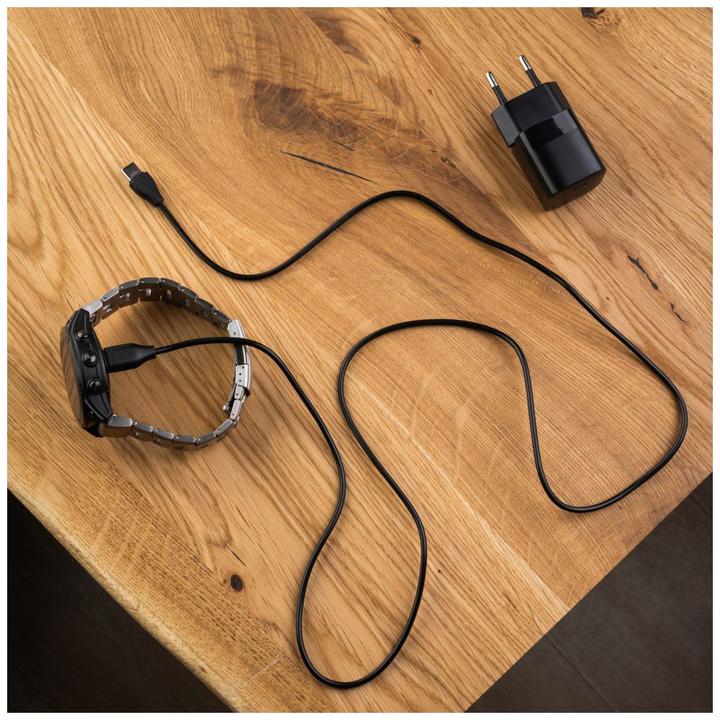 Actual product image Fixed USB-C Charging Cable for Garmin Smartwatch Black