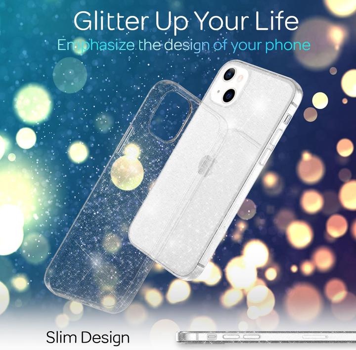 Produktbild Nalia Klare Glitzer Silikon Handyhülle (Apple iPhone 13 mini)