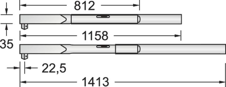 Produktbild Gedore 8571-01 Drehmomentschlüssel DREMOMETER DX 520-1000 Nm (3/4", 520 Nm, 1000 Nm)