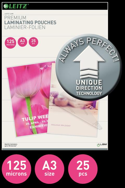 Actual product image Leitz Laminating film (A3, 25 Piece, 125 µm)