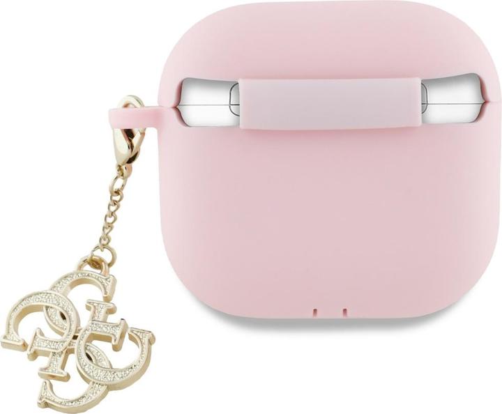 Productafbeelding Guess Hoesje voor AirPods 4 Silicone 4G Bedeltje Roze (Koptelefoon tas)