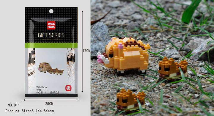 Produktbild Tinisu Wildschwein Figur Bausteine Modell LNO Micro-Bricks