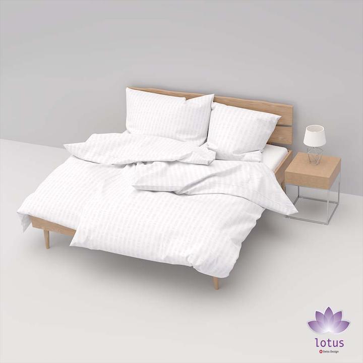 Actual product image Lotus Bettwaren Bed Linen Satin Seersucker uni (Duvet cover, 160 x 210 cm)