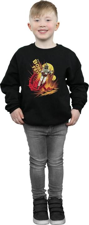 Actual product image Star Wars Boys Boba Fett Rocket Powered Sweatshirt (128)
