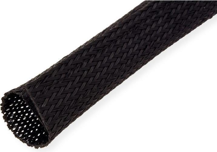 Produktbild Roline PVC Gewebeschlauch für Kabelbündelung, schwarz, 2,5 m (250 cm)