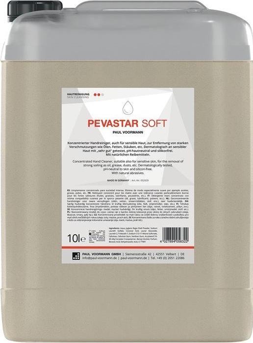 Paul Voorman Handreinigung Pevastar SOFT 10l silikon- u.lösemittelfrei Kanister PEVASTAR SOFT (Flüssigseife, 10000 ml)