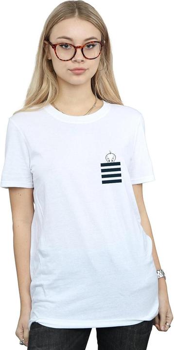 Immagine prodotto Looney Tunes Tweety Pie Striped Faux Pocket Maglietta Ampia Donna (S)