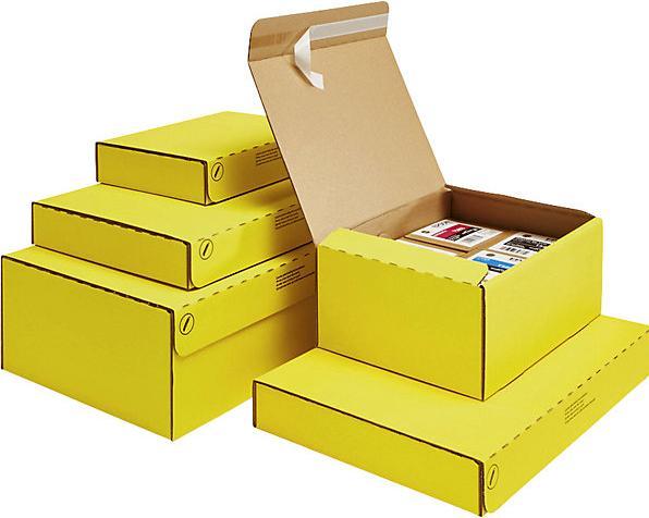 Actual product image kaiserkraft Postal dispatch box, with self adhesive seal, pack of 10, LxWxH 214 x 151 x 40 (A5, 10 x)